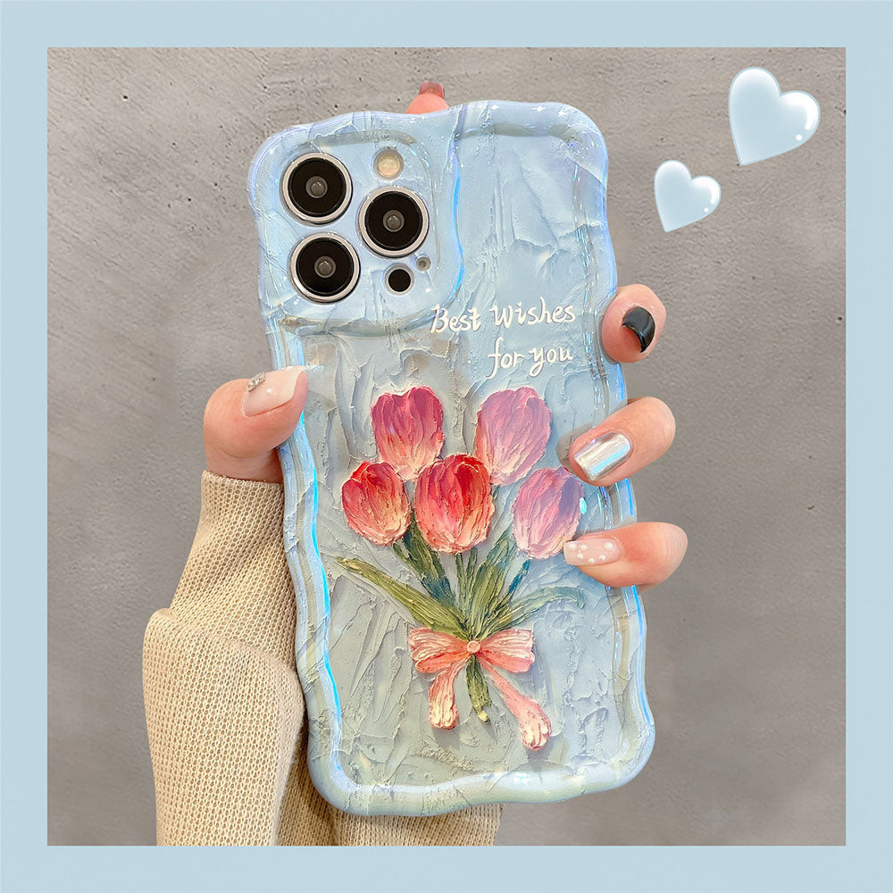 Premium Oil Painting Flower iPhone Case - mycasety2023 Mycasety