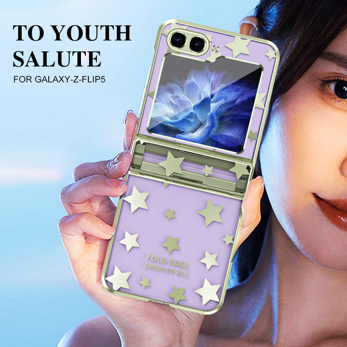 Electroplating Star Phone Case For Samsung Galaxy Z Flip5 Flip4 Flip3 5G - Mycasety Mycasety