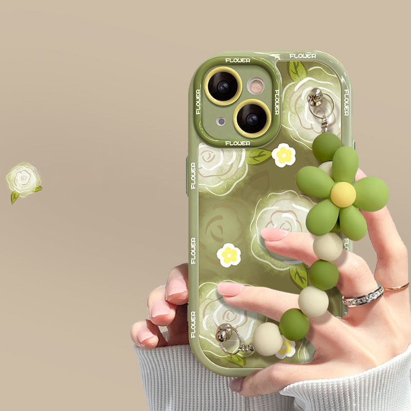New Green Rose Bracelet iPhone Case - Mycasety Mycasety