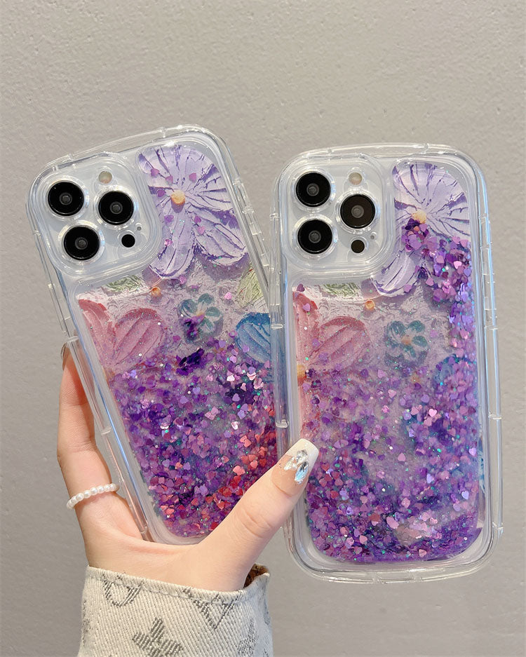 Quicksand Oil Painting Flower iPhone Case - mycasety2023 Mycasety