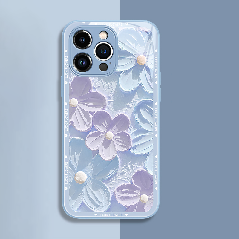 Oil Painting Liquid Glass iPhone Case - Mycasety Mycasety