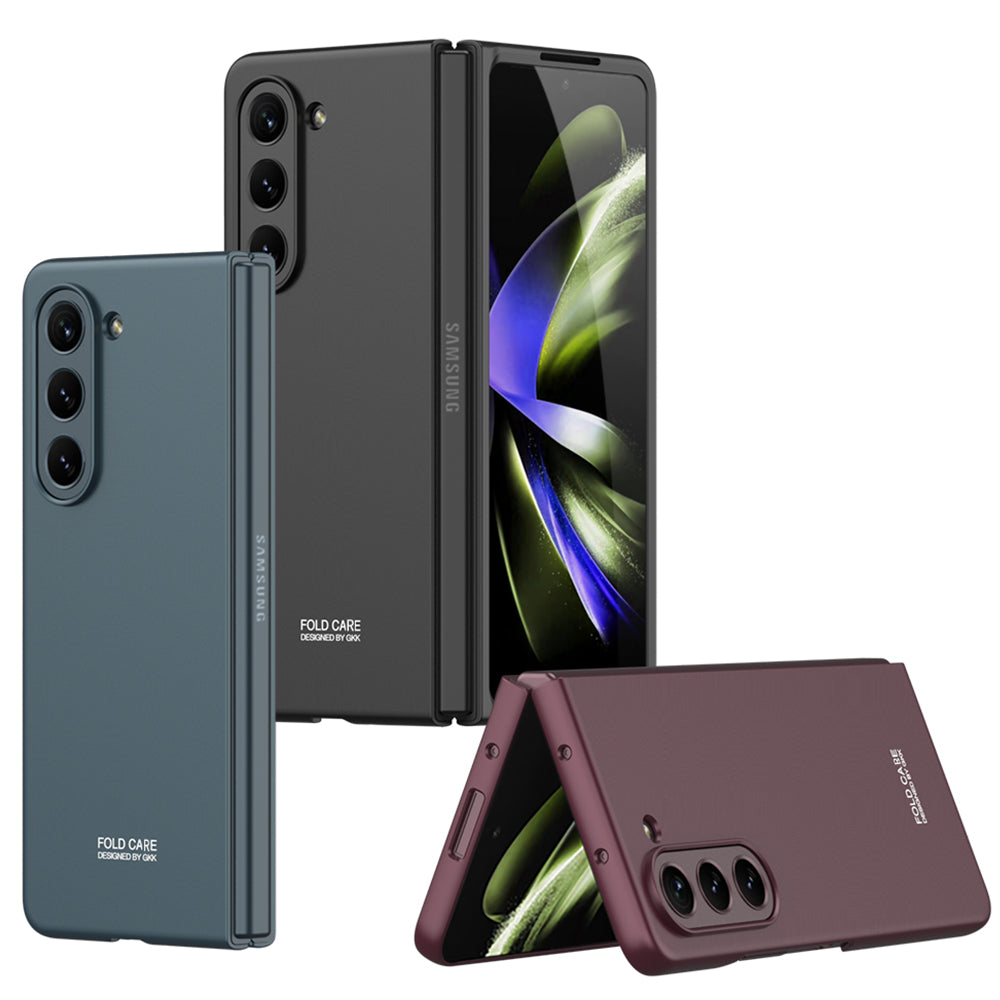 Electroplated Slim Samsung Galaxy Z Fold 5 Case with Front Screen Tempered Glass Protector - Mycasety Mycasety
