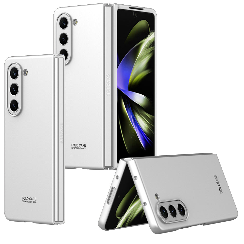 Electroplated Slim Samsung Galaxy Z Fold 5 Case with Front Screen Tempered Glass Protector - Mycasety Mycasety