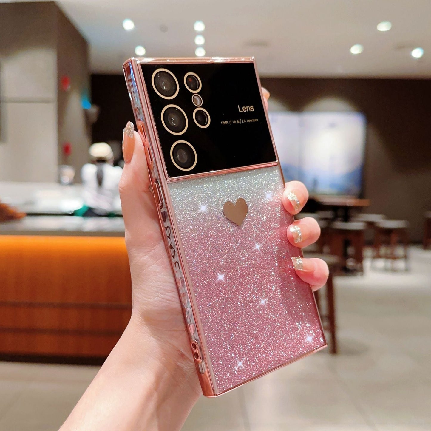Ins Hot Glitter Powder Bling Protective Phone Case For Samsung Galaxy - Mycasety Mycasety