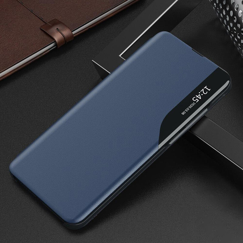 Samsung Galaxy Smart View Flip Case Luxury Magnetic Leather Kickstand Window Shockproof Cover - Mycasety Mycasety
