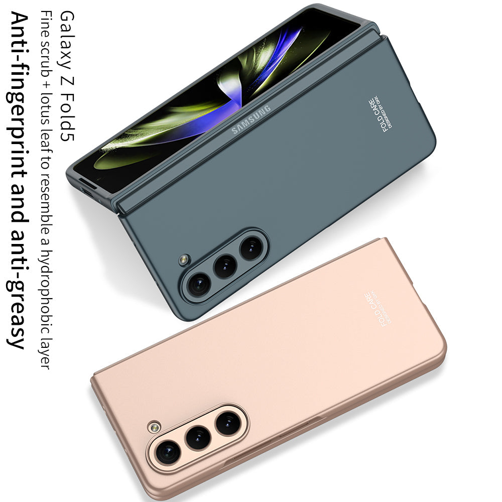 Electroplated Slim Samsung Galaxy Z Fold 5 Case with Front Screen Tempered Glass Protector - Mycasety Mycasety
