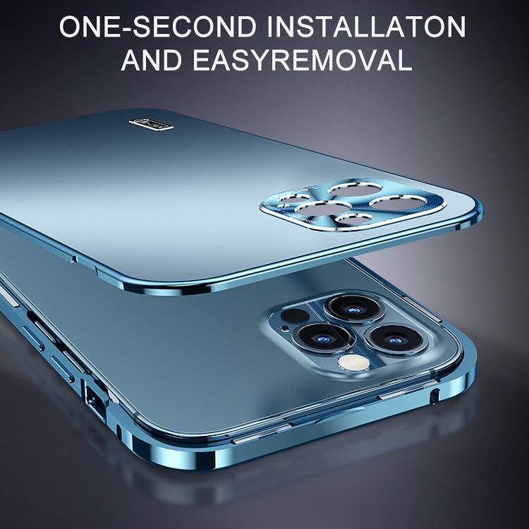 Magnetic Aluminum Alloy Metal Frame Phone Case For iPhone 14 13 12 Pro Max - mycasety2023 Mycasety