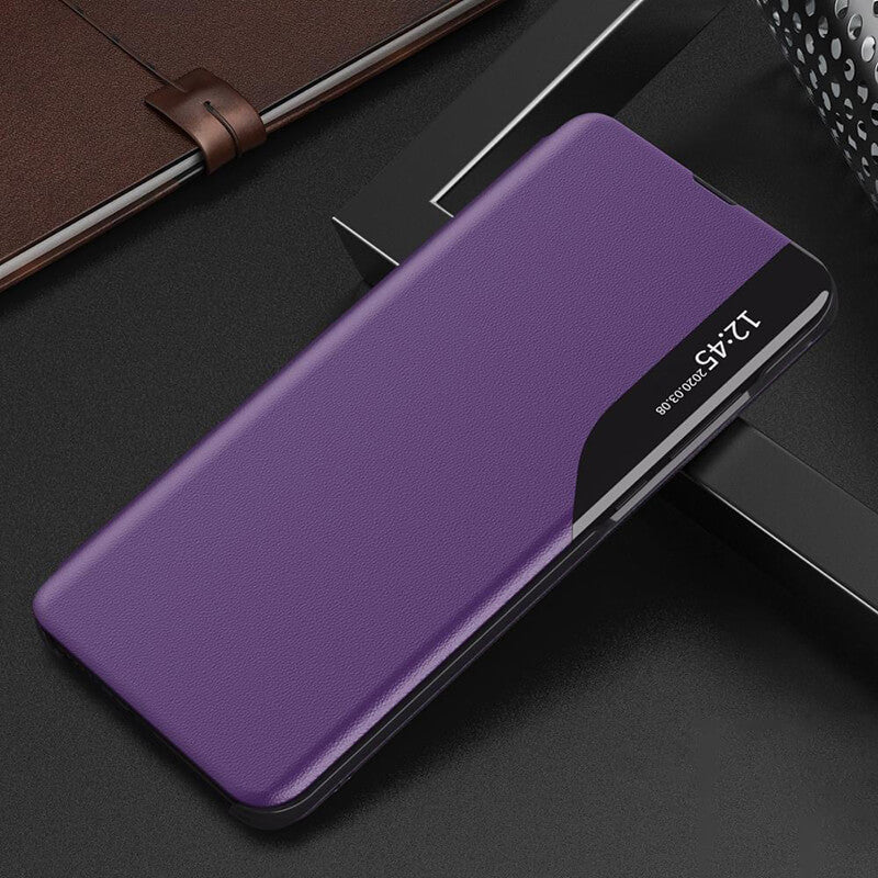 Samsung Galaxy Smart View Flip Case Luxury Magnetic Leather Kickstand Window Shockproof Cover - Mycasety Mycasety