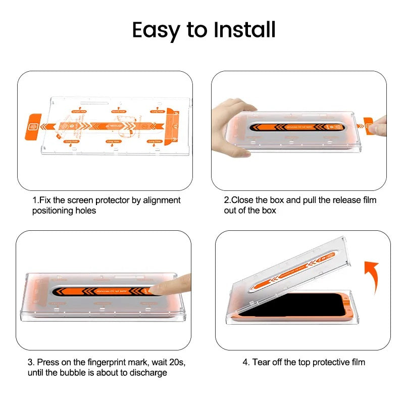 Premium Screen Protector For iPhone With Dust-free Film Mounter - mycasety2023 Mycasety