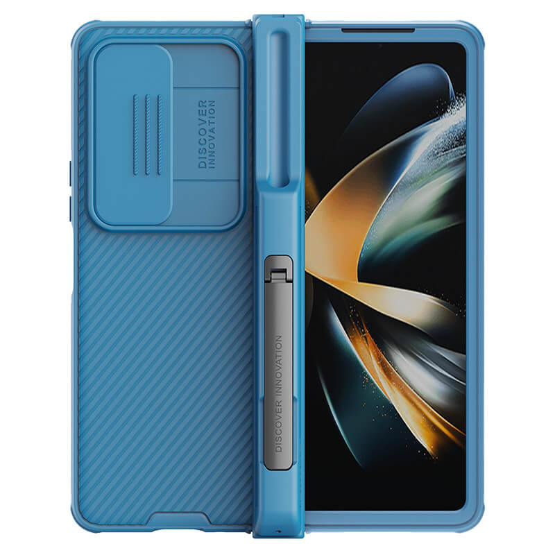 Full Protection Samsung Galaxy Z Fold4 5G Case with S pen Slot Camera Lens Protector and Stand(Pre-Sell) - Mycasety Mycasety