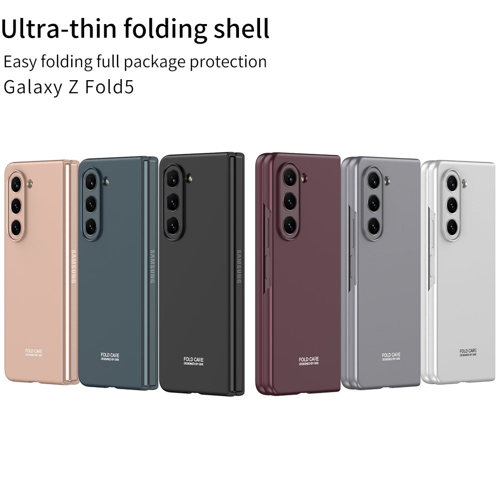 Electroplated Slim Samsung Galaxy Z Fold 5 Case with Front Screen Tempered Glass Protector - Mycasety Mycasety