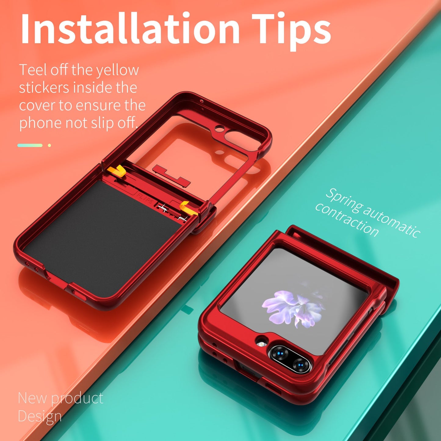 Armor Hinge Heavy Duty Full-Body Rugged Protective Case for Samsung Galaxy Z Flip4 5G With 360°Ring Magnetic Kickstand(Pre-sell) - Mycasety Mycasety