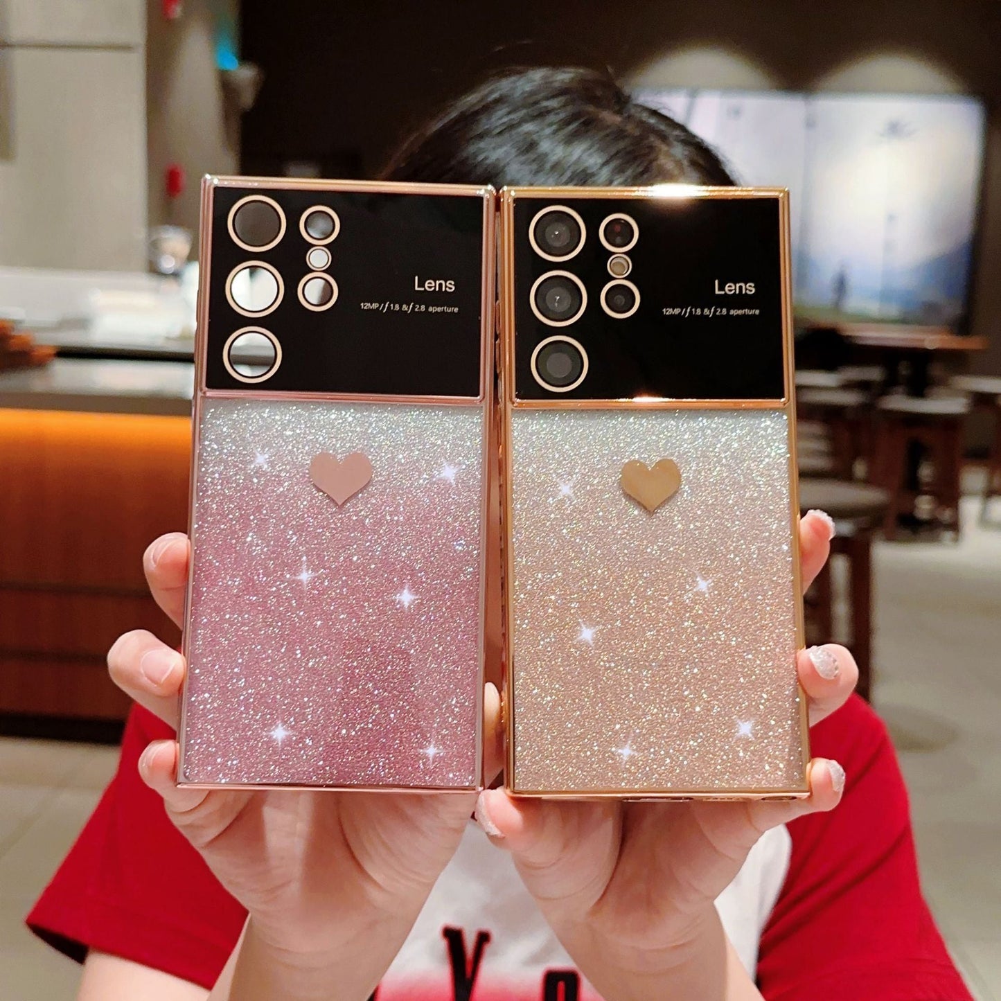 Ins Hot Glitter Powder Bling Protective Phone Case For Samsung Galaxy - Mycasety Mycasety