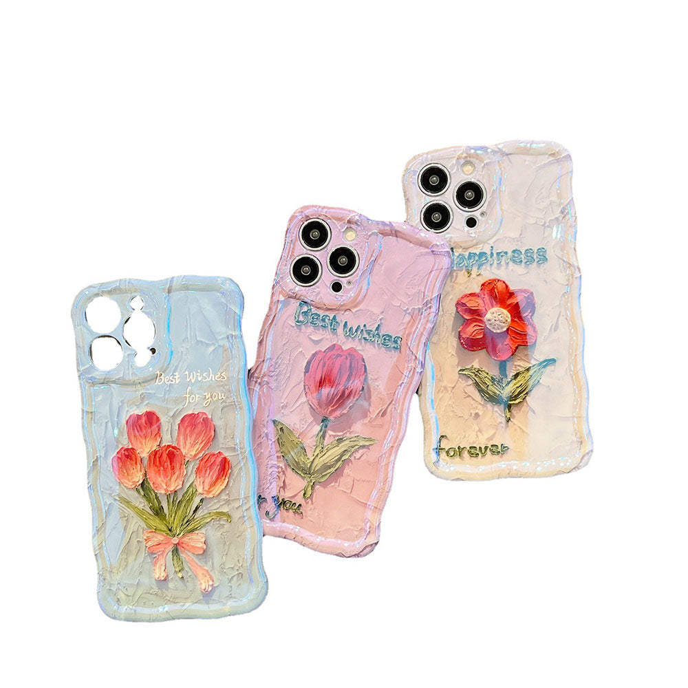 Premium Oil Painting Flower iPhone Case - mycasety2023 Mycasety