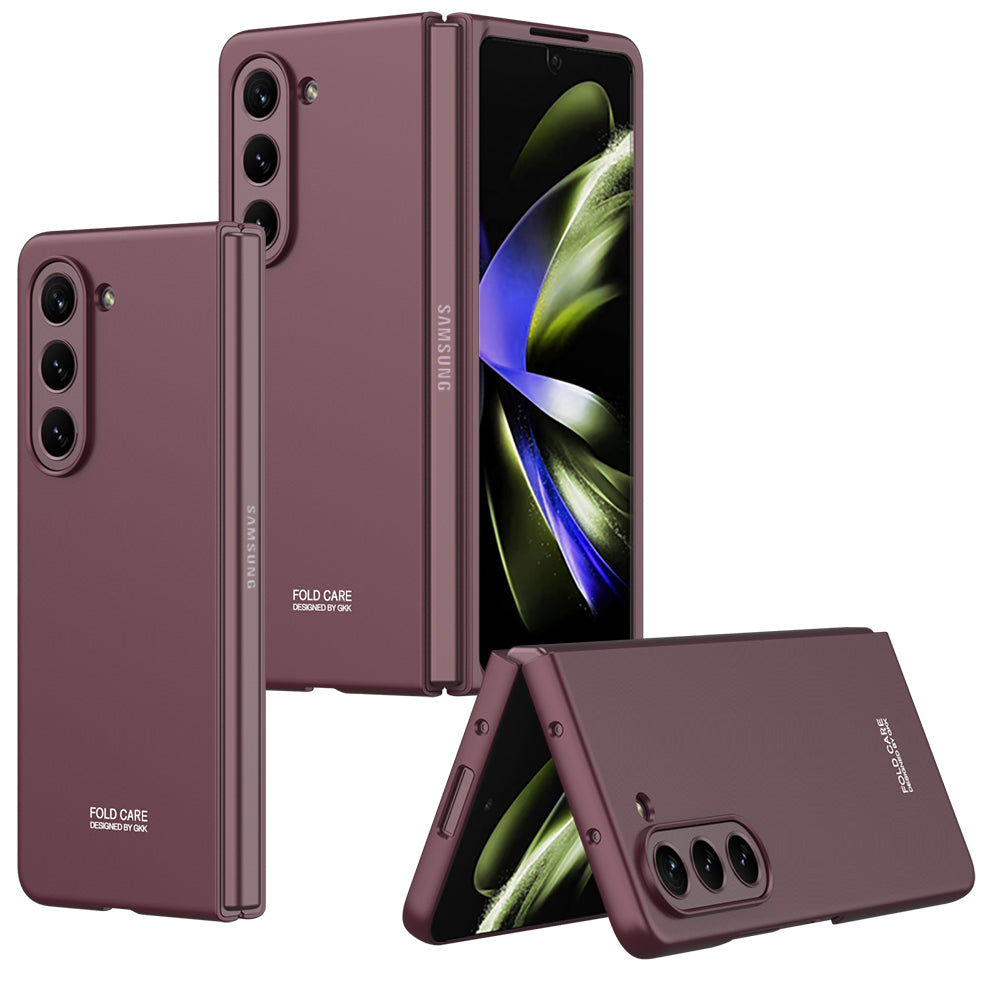 Electroplated Slim Samsung Galaxy Z Fold 5 Case with Front Screen Tempered Glass Protector - Mycasety Mycasety