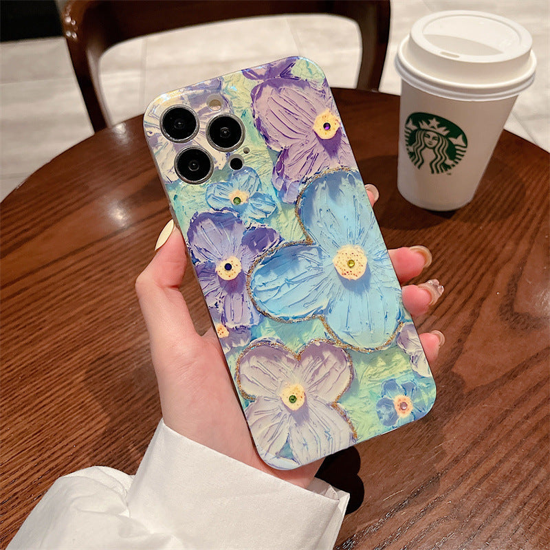 Oil Painting Flower Samsung/iPhone Case - Mycasety Mycasety