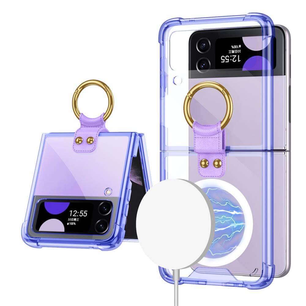 Samsung Galaxy Z Flip3 Flip4 Magnetic MagSafe Airbag Anti-fall Wireless Charging Phone Case - mycasety2023 Mycasety