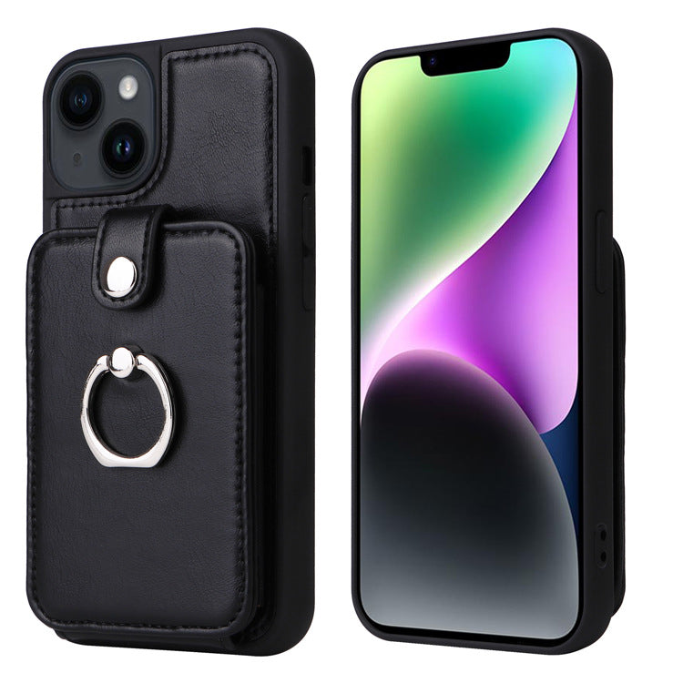 Luxurious Leather Card Holder Anti-fall Protective iPhone Case - Mycasety Mycasety