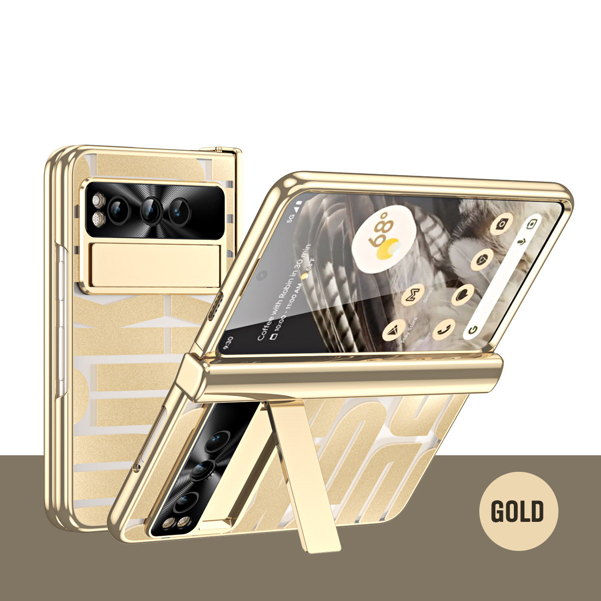 Slim Google Pixel Fold Case with Dual Hinge Protective Screen Protector and Hidden Kickstand - mycasety2023 Mycasety