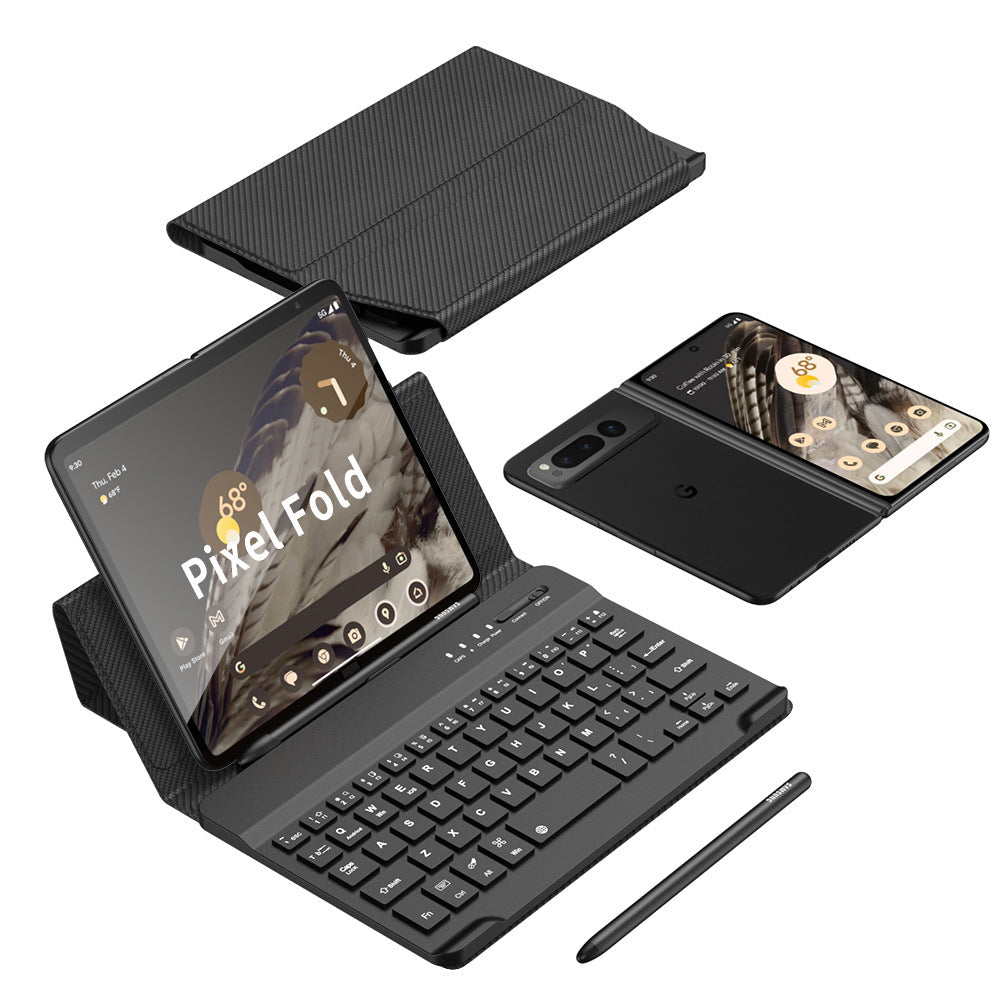 Google Pixel Fold Keyboard Holster Case WIth Pen Slot Stylus - Mycasety Mycasety