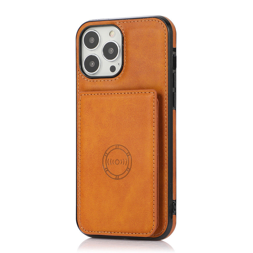 Luxurious Leather Card Holder Anti-fall Protective iPhone Case - Mycasety Mycasety