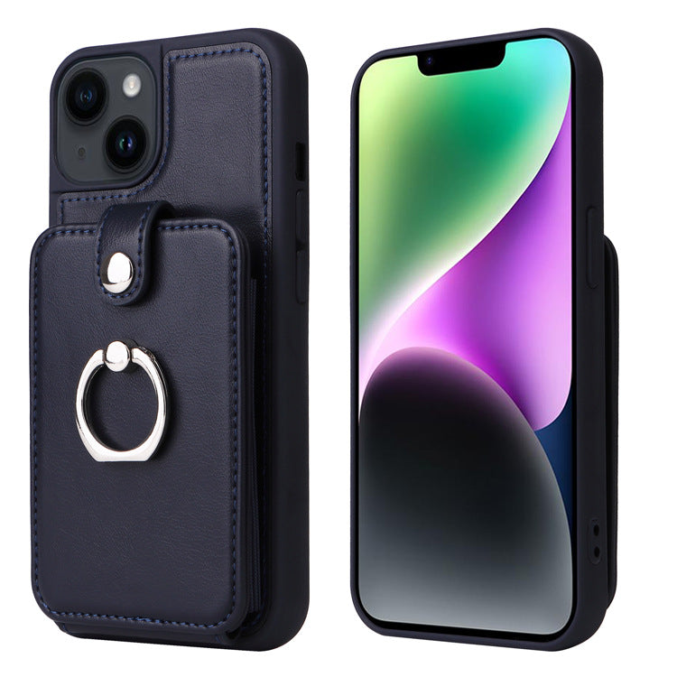 Luxurious Leather Card Holder Anti-fall Protective iPhone Case - Mycasety Mycasety