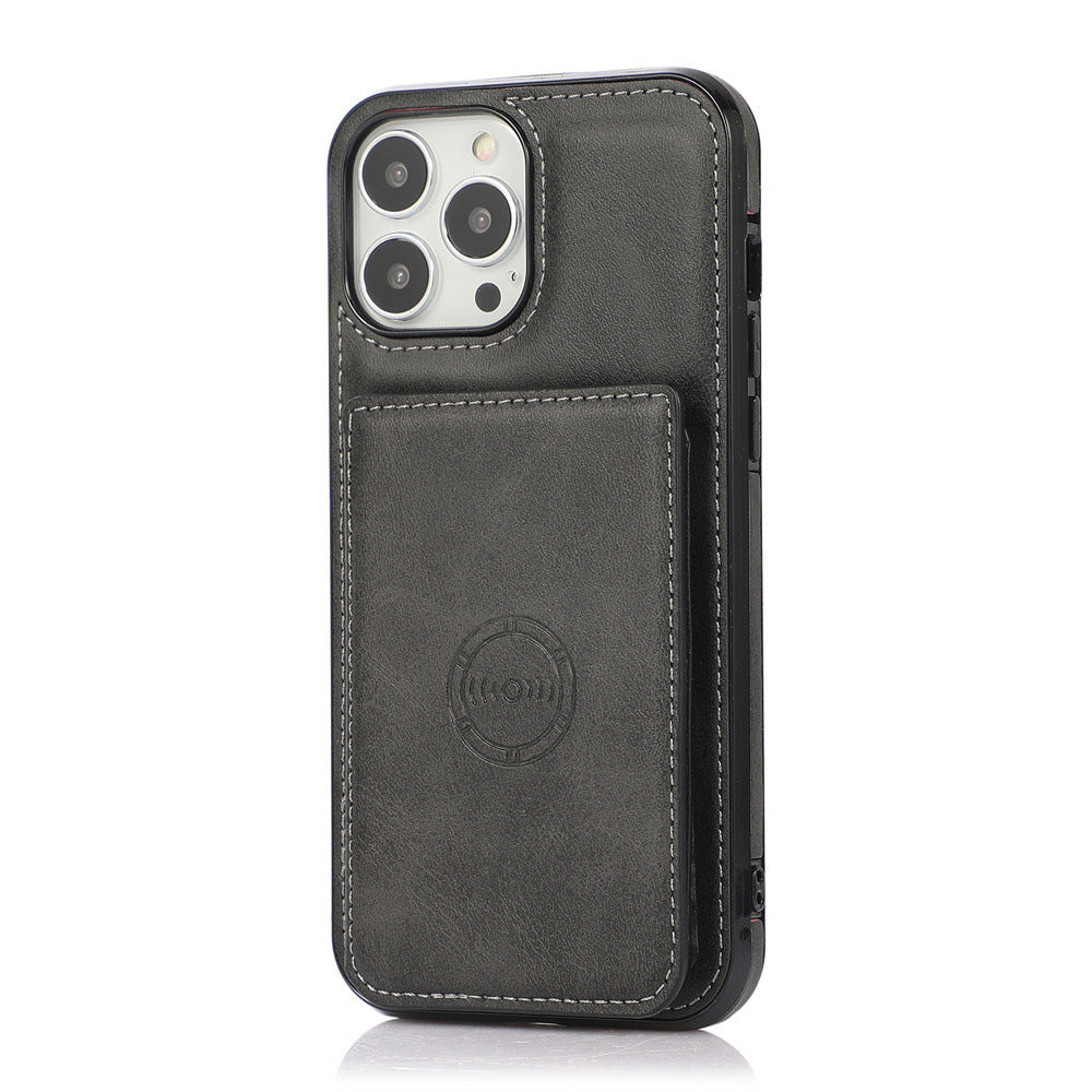 Luxurious Leather Card Holder Anti-fall Protective iPhone Case - Mycasety Mycasety