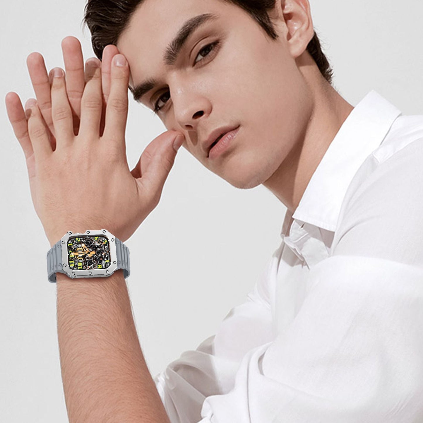 Luxury Case Strap For Apple Watch 44/45 mm - Mycasety Mycasety