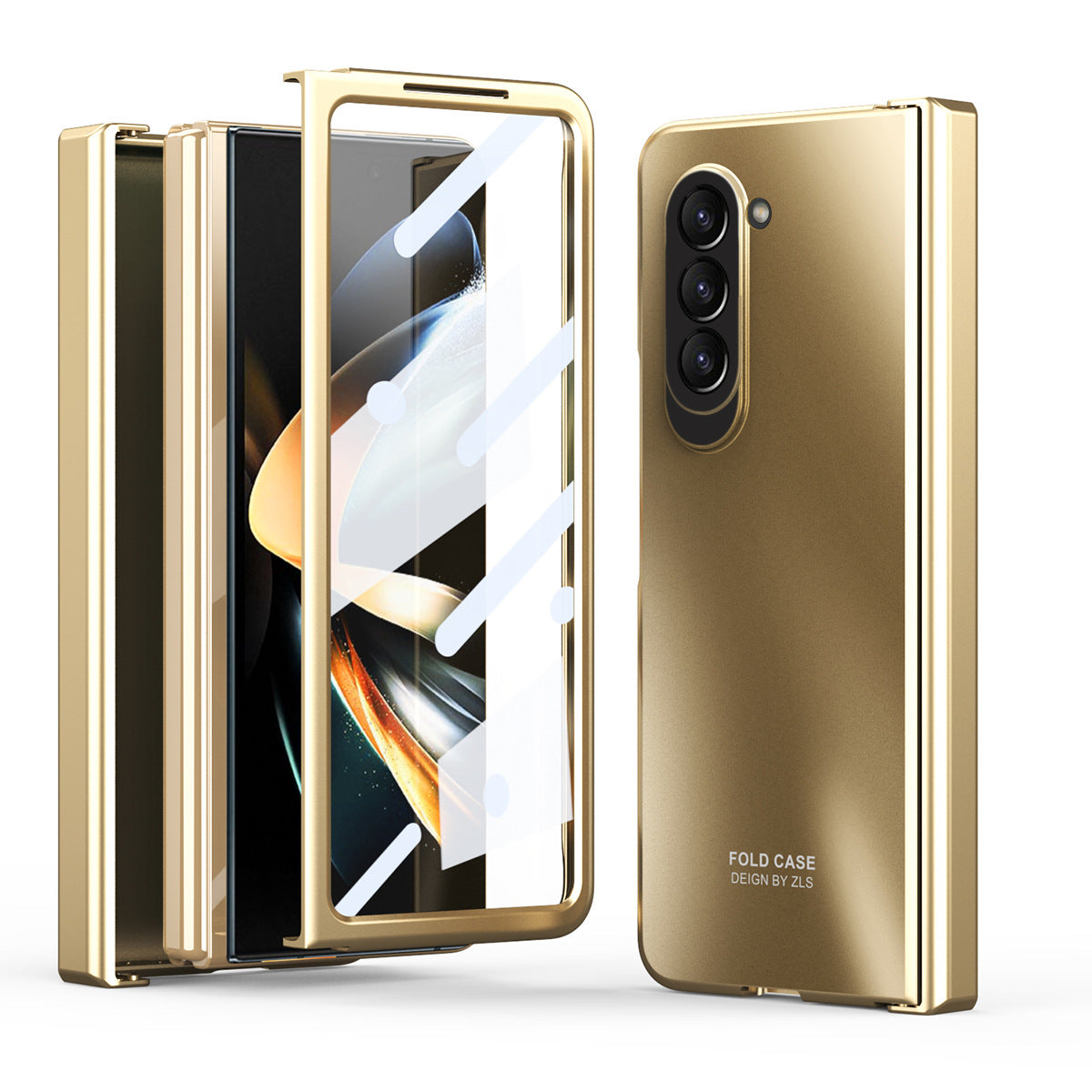Electroplating All-inclusive Drop-proof Galaxy Z Fold5 Fold4 Case with Screen Protector - Mycasety Mycasety
