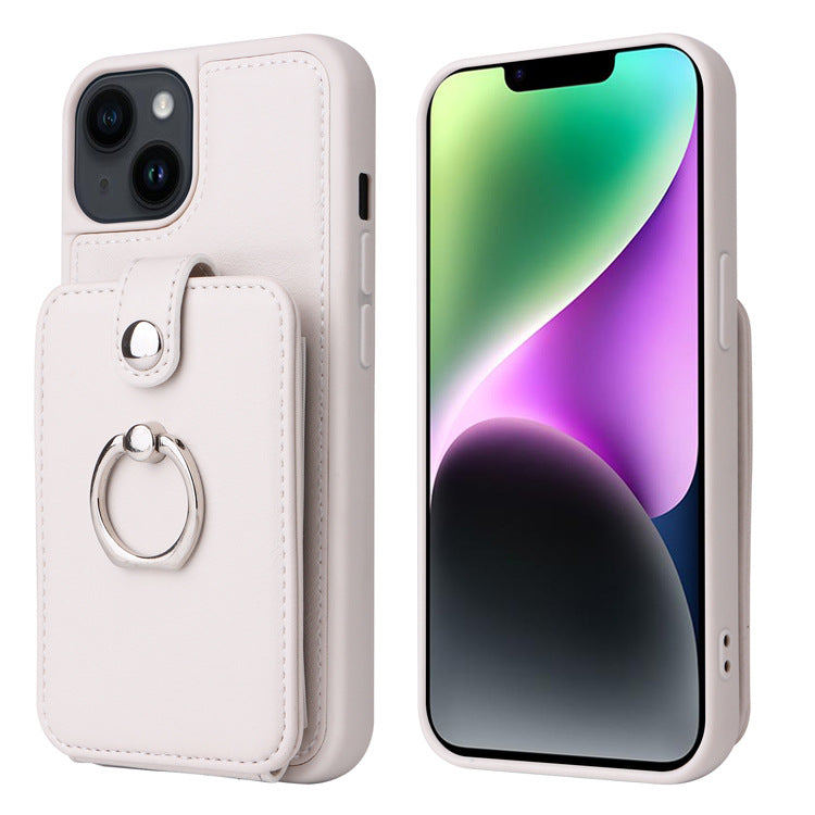 Luxurious Leather Card Holder Anti-fall Protective iPhone Case - Mycasety Mycasety
