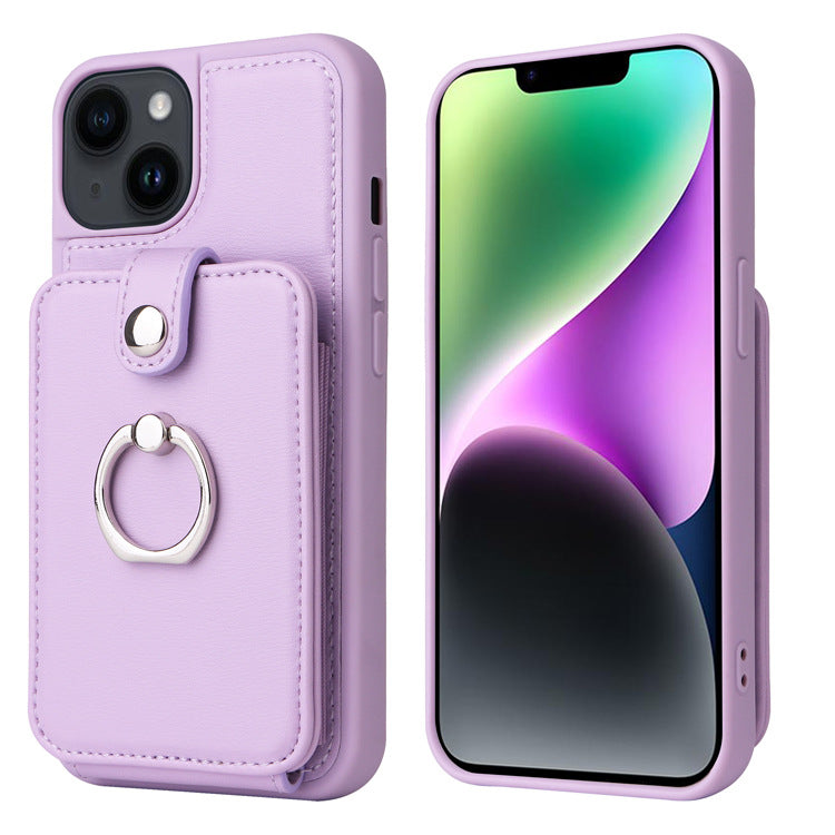 Luxurious Leather Card Holder Anti-fall Protective iPhone Case - Mycasety Mycasety