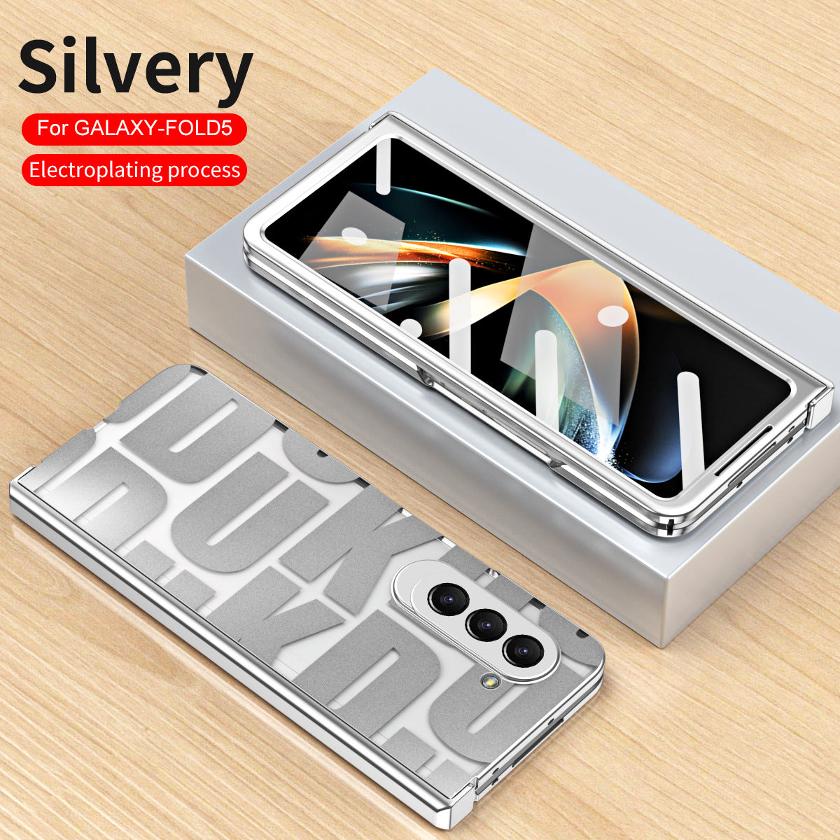 Trend Design Galaxy Z Fold5 Fold4 Fold3 Phantom Plating Case with Hinge Protector - mycasety2023 Mycasety