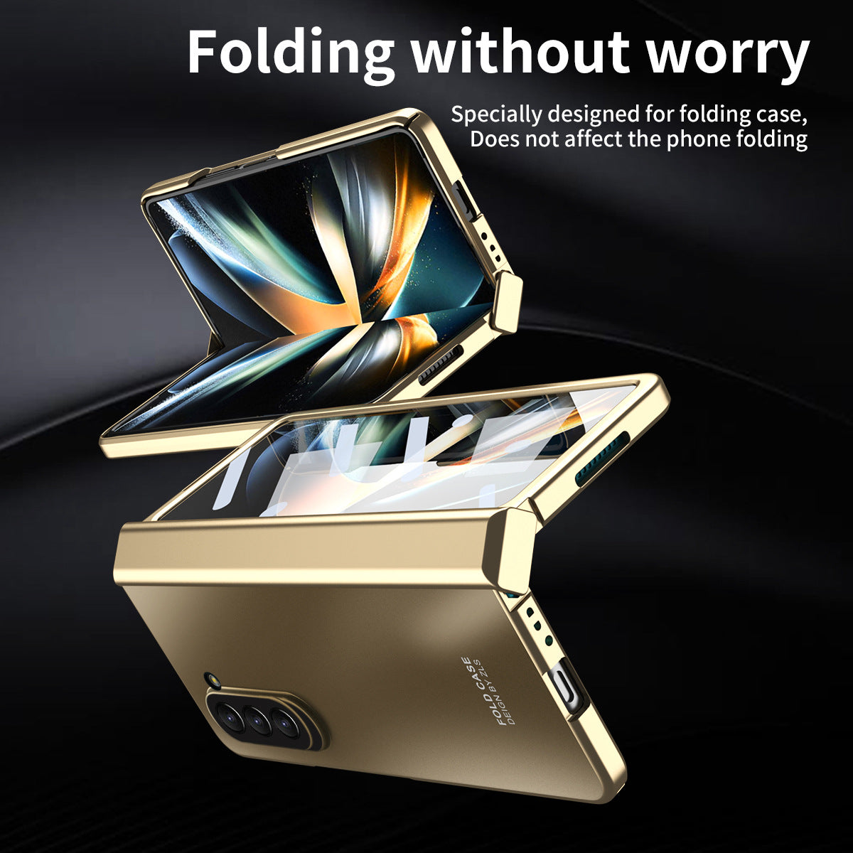 Electroplating All-inclusive Drop-proof Galaxy Z Fold5 Fold4 Case with Screen Protector - Mycasety Mycasety