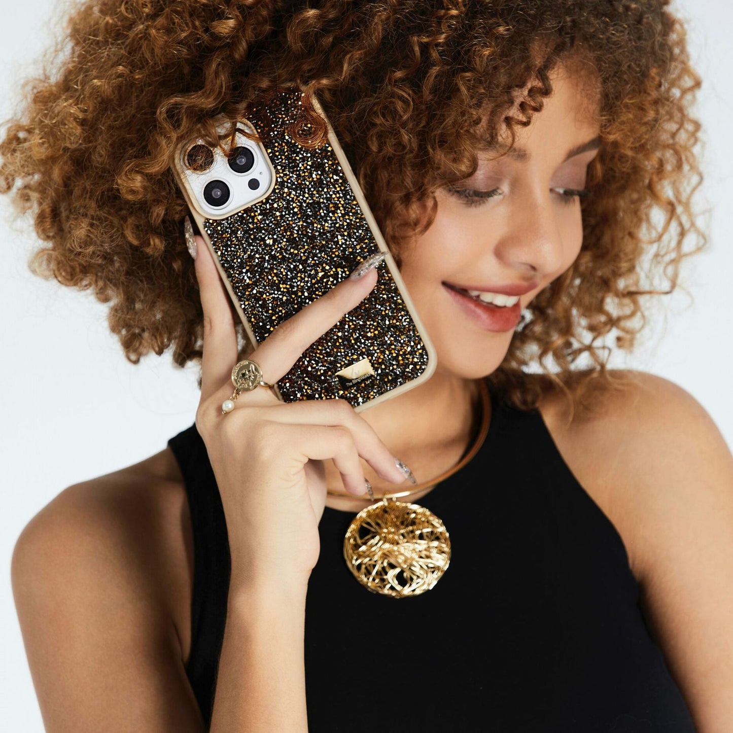Luxurious Crystal Anti-fall Protective iPhone Case - Mycasety Mycasety