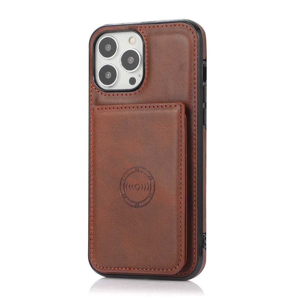 Luxurious Leather Card Holder Anti-fall Protective iPhone Case - Mycasety Mycasety