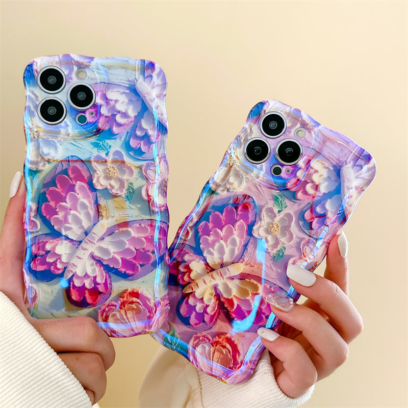 Colorful Butterfly Flower iPhone Case - Mycasety Mycasety