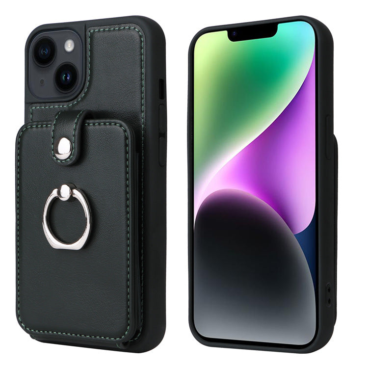 Luxurious Leather Card Holder Anti-fall Protective iPhone Case - Mycasety Mycasety