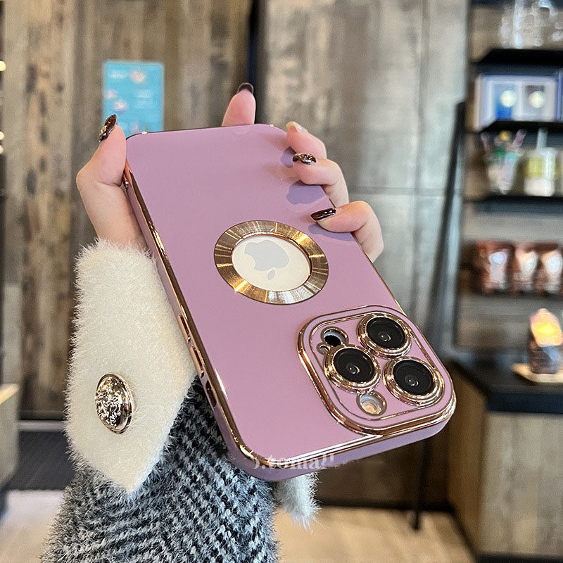 Electroplating iPhone Case with Camera Lens Protector Film - Mycasety Mycasety