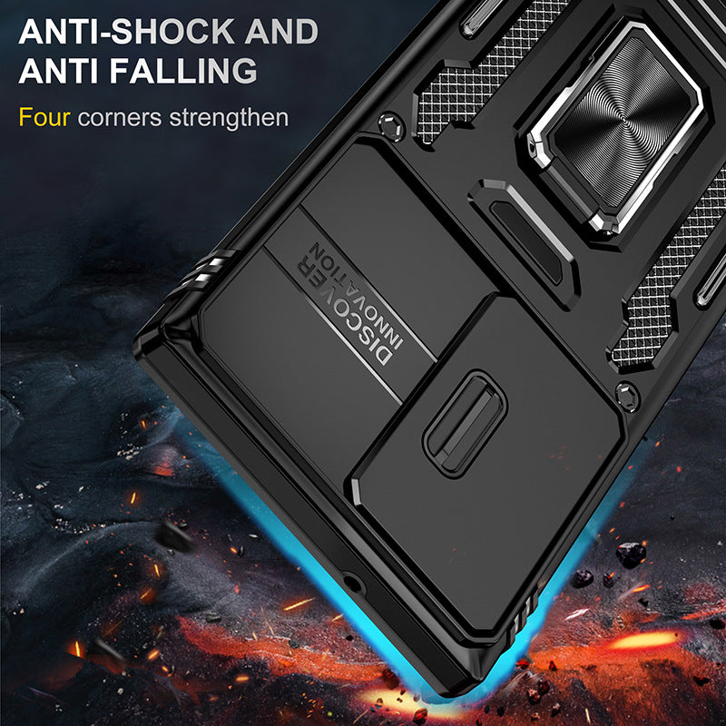 Armor Anti-fall Invisible Bracket Lens Protective Phone Case For Samsung Galaxy S23 S22 Ultra Plus - Mycasety Mycasety