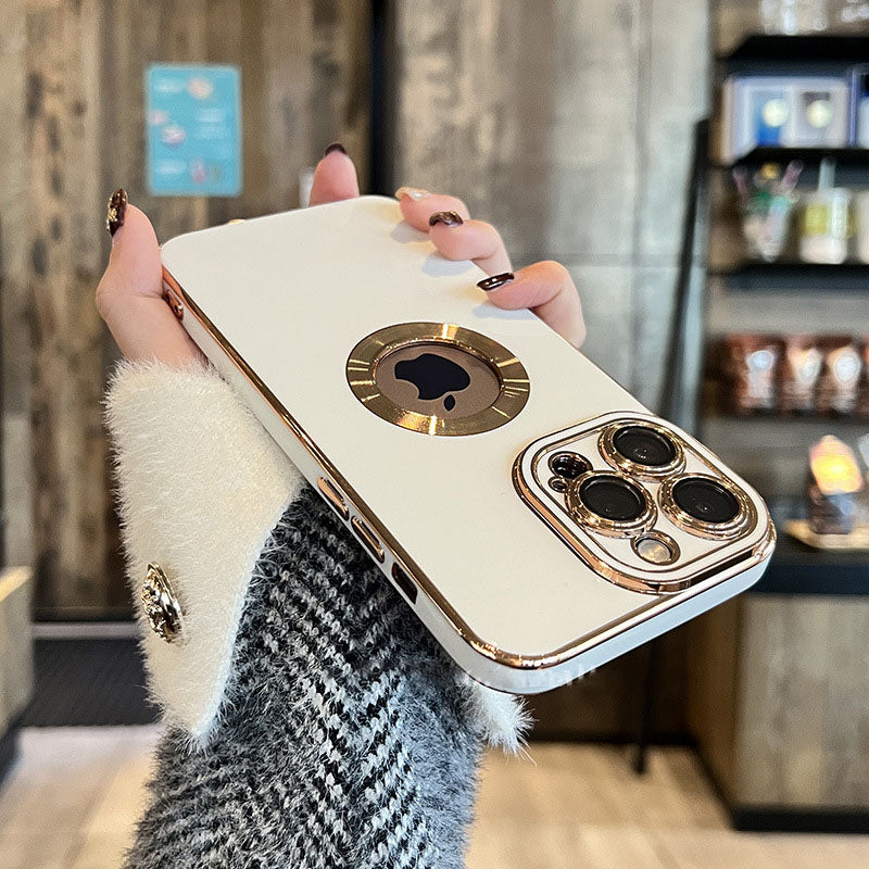 Electroplating iPhone Case with Camera Lens Protector Film - Mycasety Mycasety