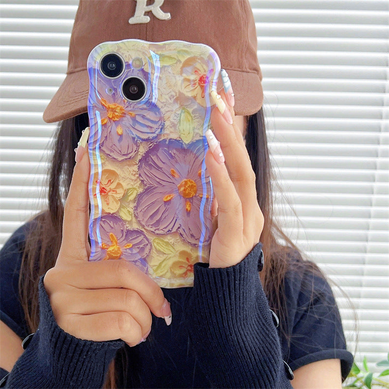 Oil Painting Flowers iPhone Case - Mycasety Mycasety