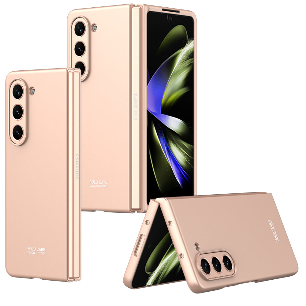 Electroplated Slim Samsung Galaxy Z Fold 5 Case with Front Screen Tempered Glass Protector - Mycasety Mycasety