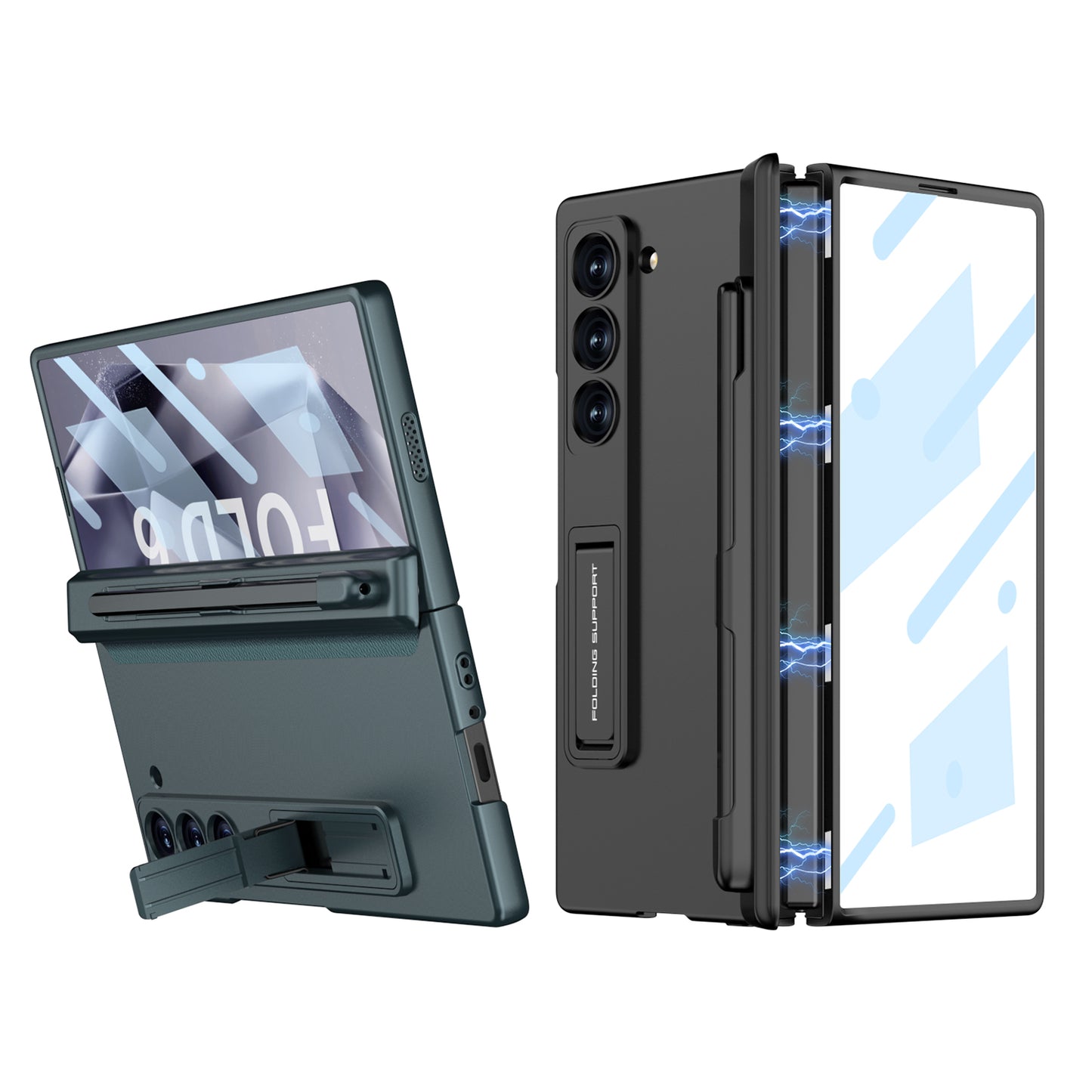 Magnetic Hinge Pen Slot Shockproof Phone Case With Screen Protector For Galaxy Z Fold 6