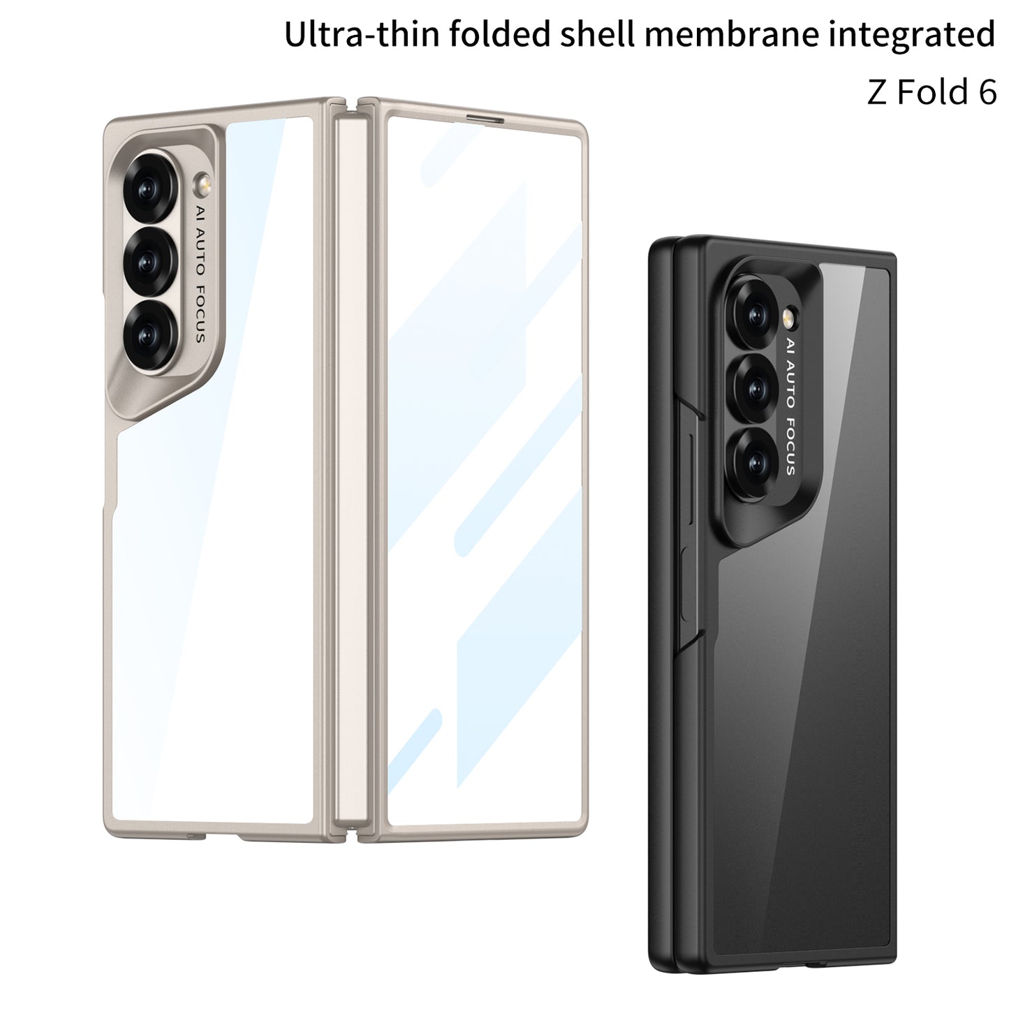 Transparent Frosted Shockproof Phone Case With Back Screen Protector For Galaxy Z Fold 6