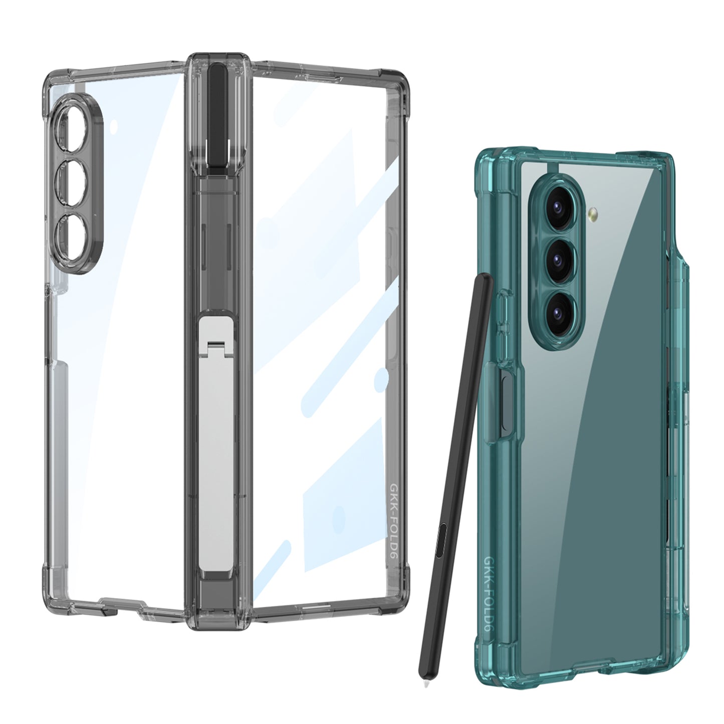 Transparent Shockproof Phone Case With Screen Protector & Pen Box For Galaxy Z Fold6