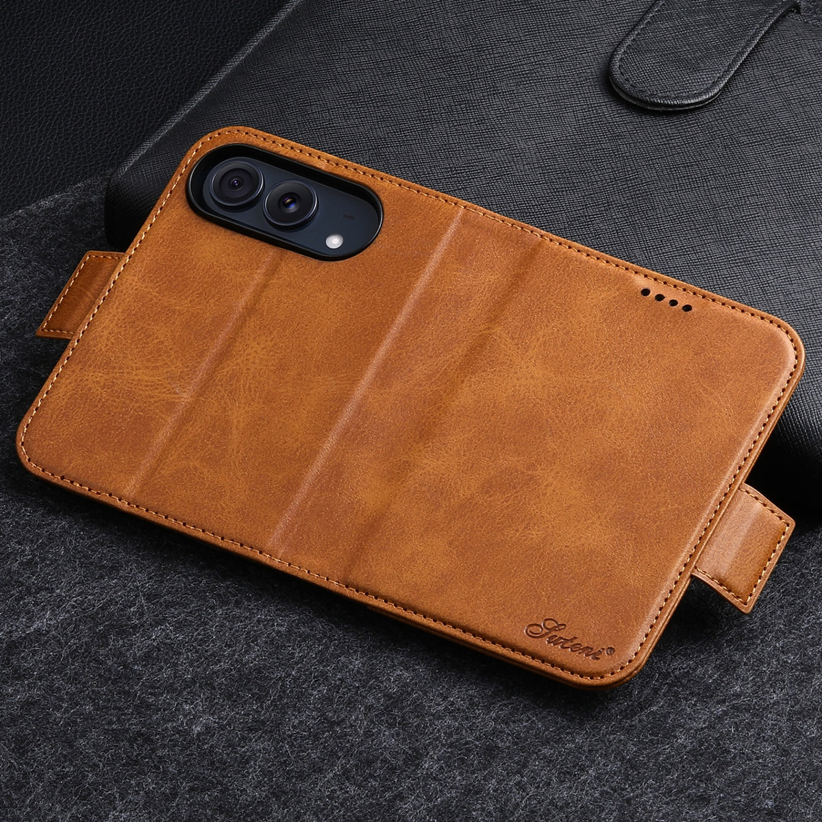 iPhone Duo | Minimalist Leather Wallet Case with Card Slots & Cash Pocket