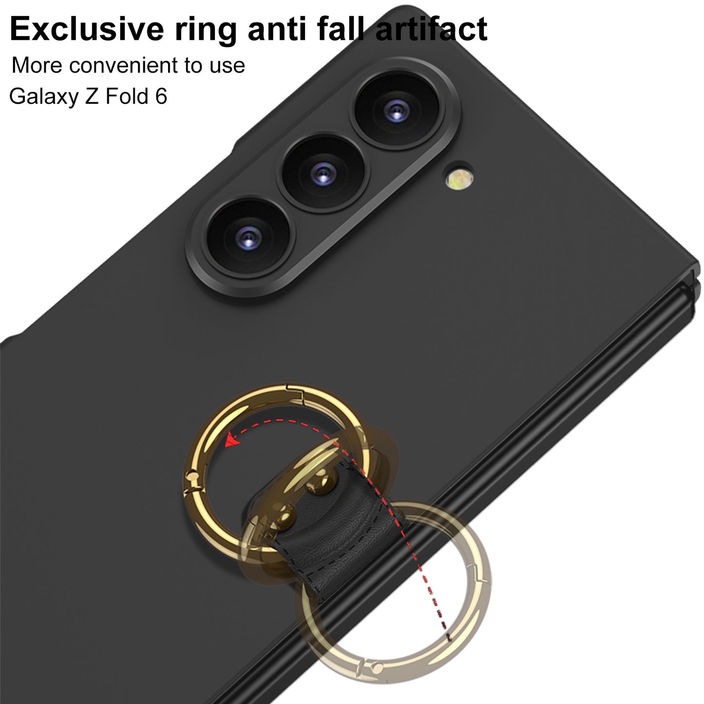 Luxury Leather Shockproof Phone Case With Ring Holder For Galaxy Z Fold6