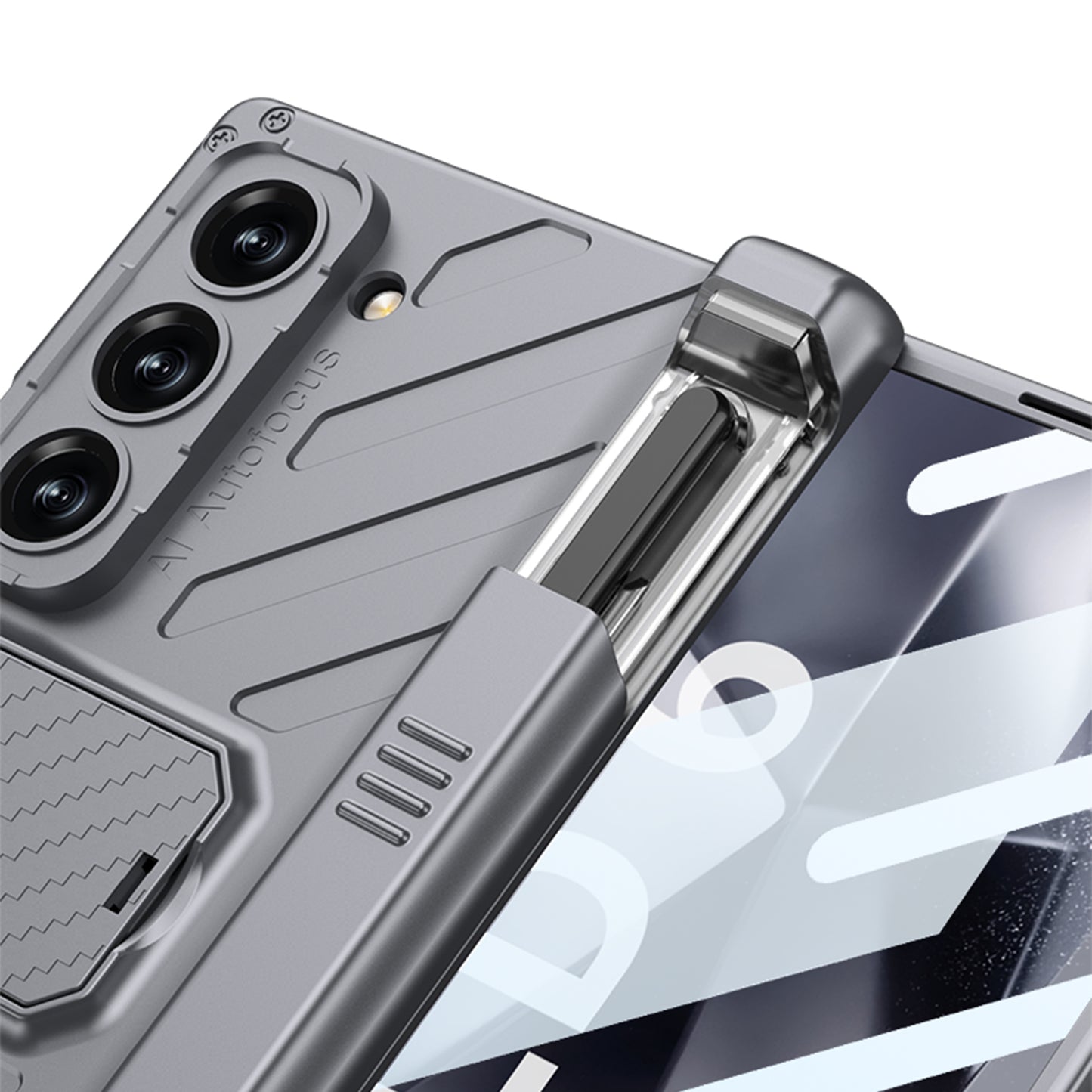 Armor Magnetic Hinge Pen Box Shockproof Phone Case With Screen Protector For Galaxy Z Fold6