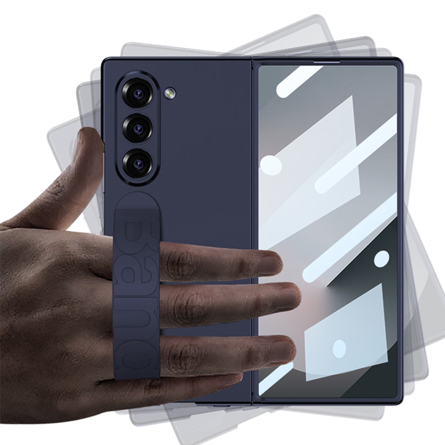 Shockproof Phone Case With Screen Protector & Wristband For Galaxy Z Fold 6