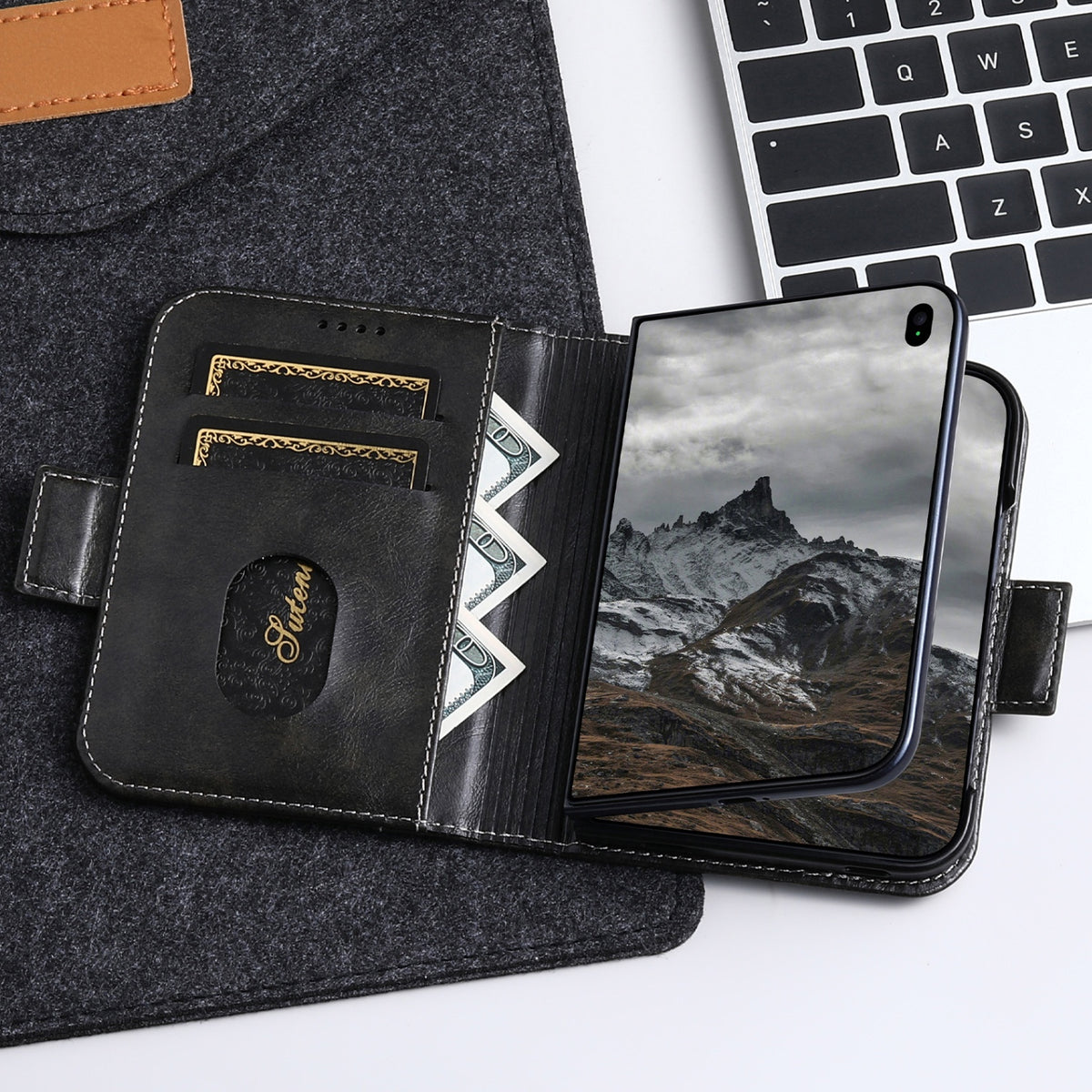iPhone Duo | Classic Leather Wallet Case with Easy-Access Card Slots